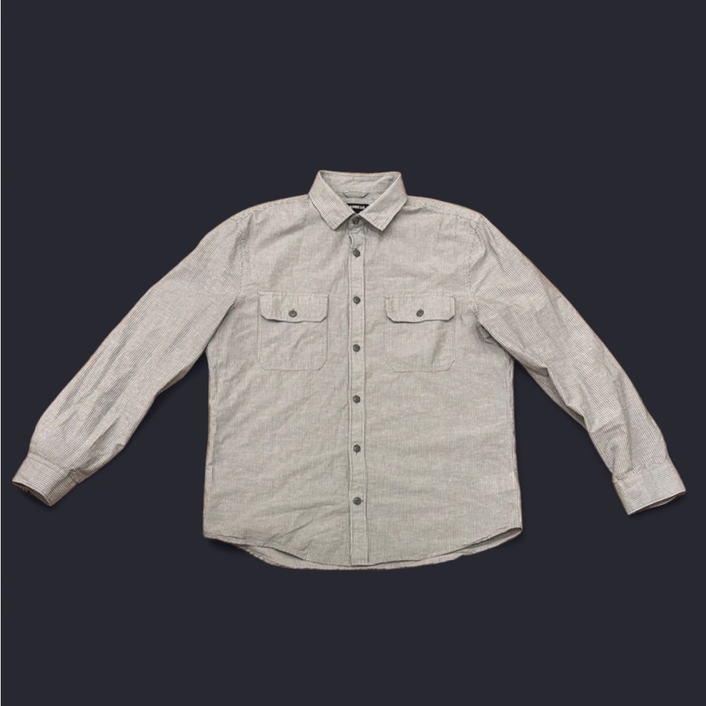 Express - Gray Casual Button Down Shirt